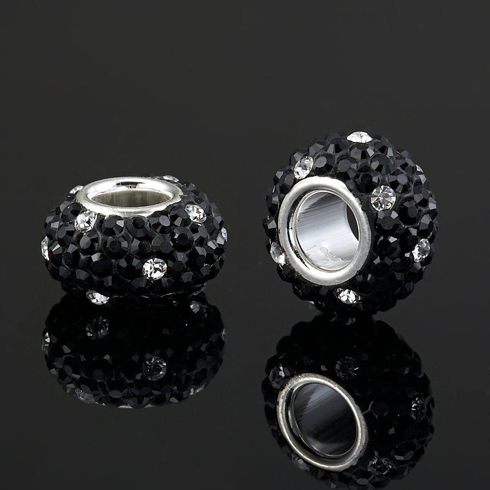 Solid 925 Sterling Silver Spinner Pendant Featuring 80+ Crystals by Swarovski® - FITS PANDORA BRACELET