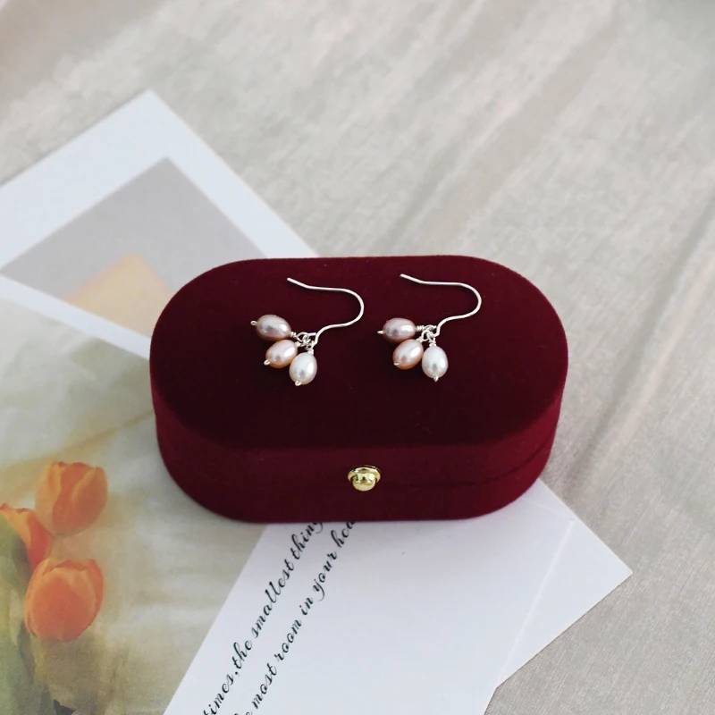 Designer Freshwater Pearl Triple Drop Earrings