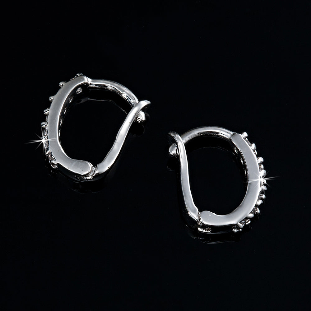 Huggie Earrings Featuring 14 Crystals by Swarovski®