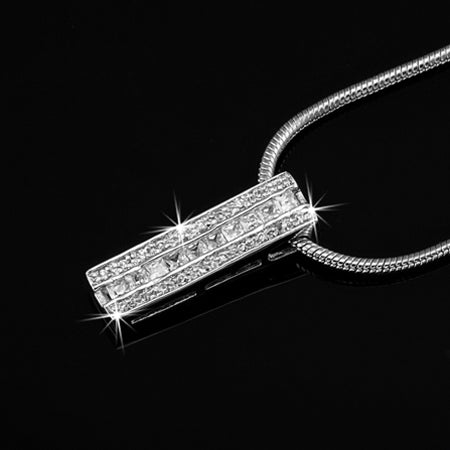 Pave Pendant Necklace Featuring 30 Crystals by Swarovski®