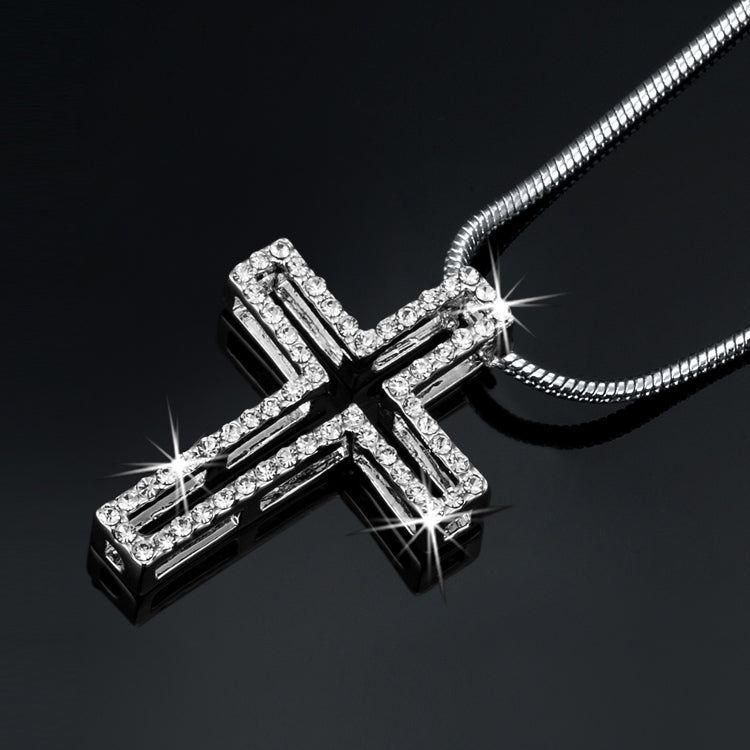 Cross Pendant Necklace Featuring 58 Crystals by Swarovski®