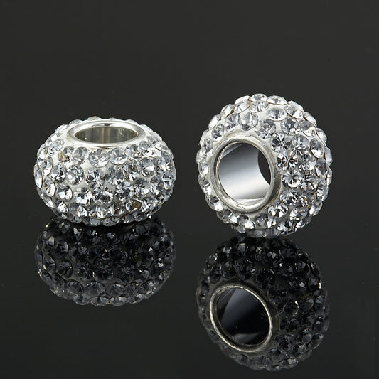 Solid 925 Sterling Silver Spinner Pendants Made with 80+ Crystals by Swarovski®  - Fits PANDORA Bracelet