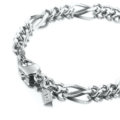 925 Sterling Silver Plated Figaro Child Bracelet with Parrot Clasp - USA Made