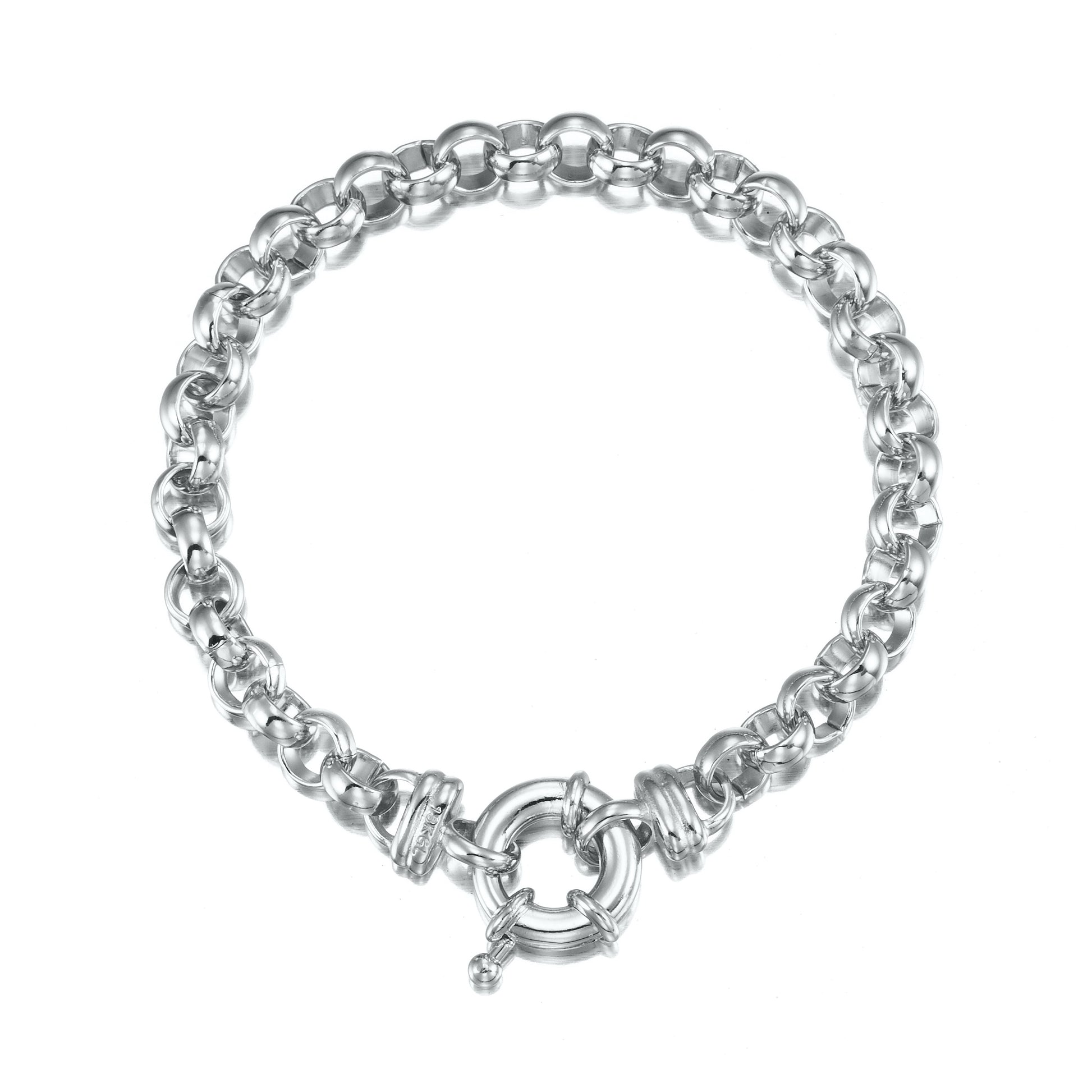 925 Silver Silver Belcher Chain Bracelet 925 Sterling Silver