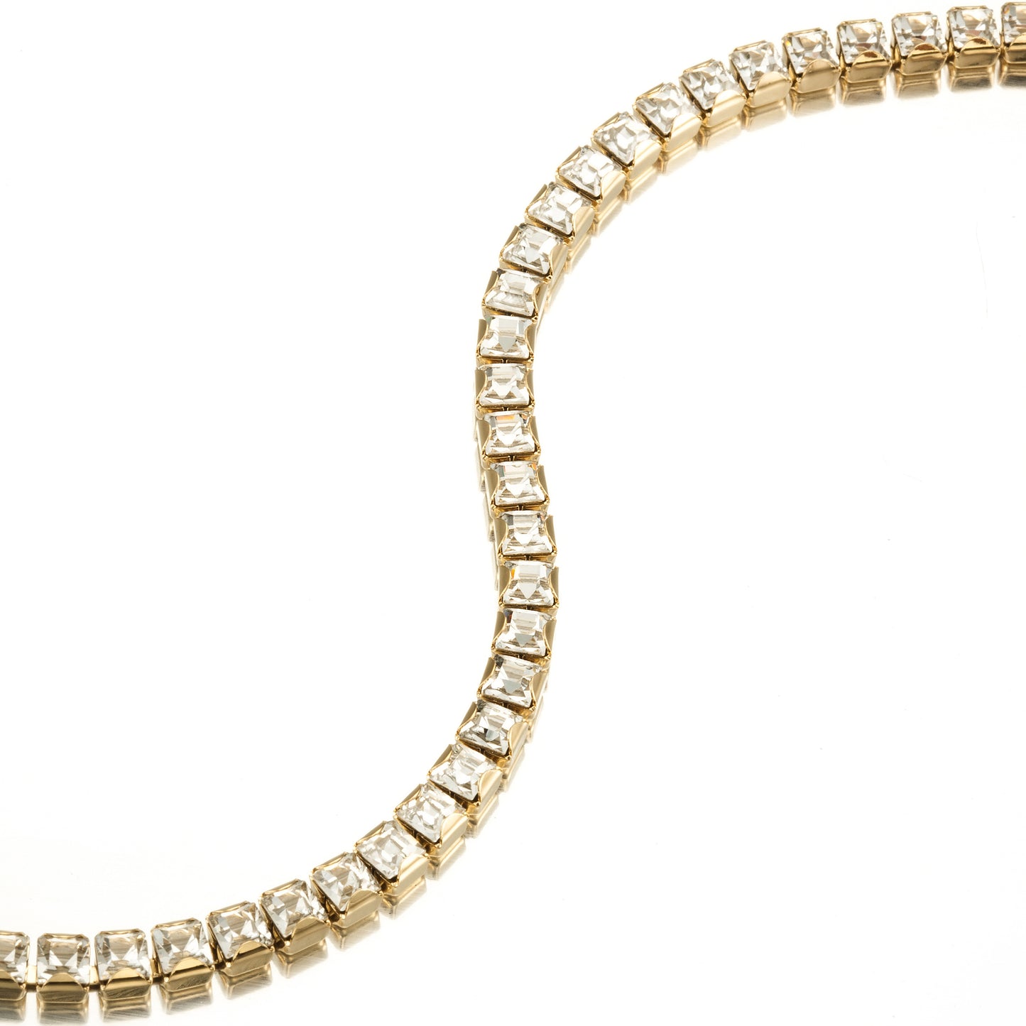 18ct Heavy Yellow Gold Plated Tennis Bracelet Made with SWAROVSKI® Crystals - USA Made