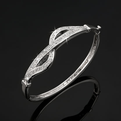 Designer Crossover Bangle Featuring Crystals by Swarovski®