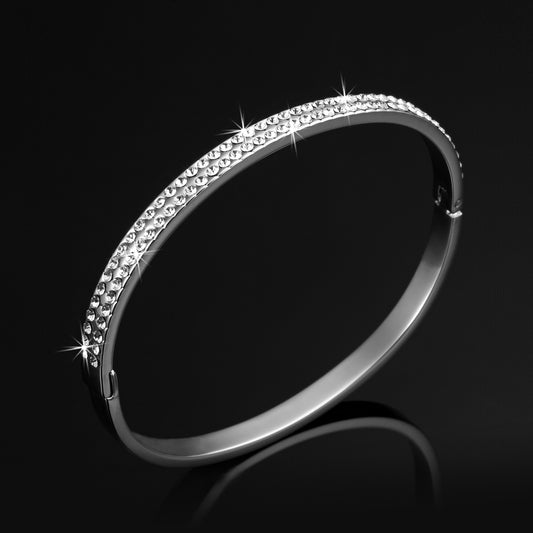 Designer Pave Bangle Featuring Crystals by Swarovski