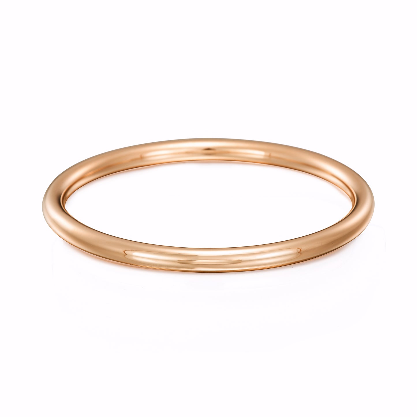 18ct Heavy Rose Gold Plated Classic Heavy & Solid Golf Bangle - USA Made