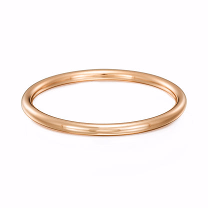 18ct Heavy Rose Gold Plated Classic Heavy & Solid Golf Bangle - USA Made