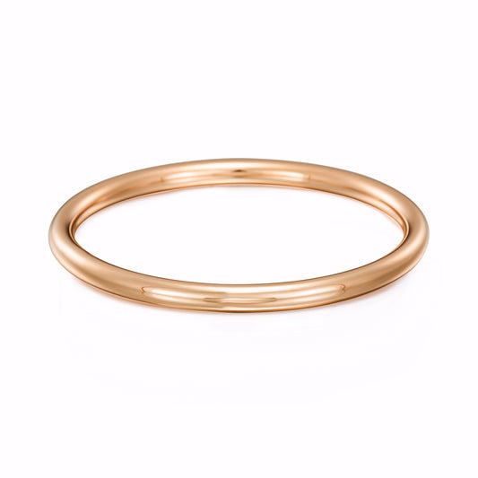 18ct Heavy Rose Gold Plated Classic Heavy & Solid Golf Bangle - USA Made