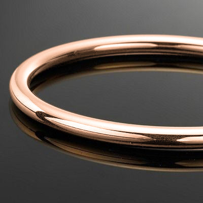 18ct Heavy Rose Gold Plated Classic 5mm Wide Solid Golf Bangle