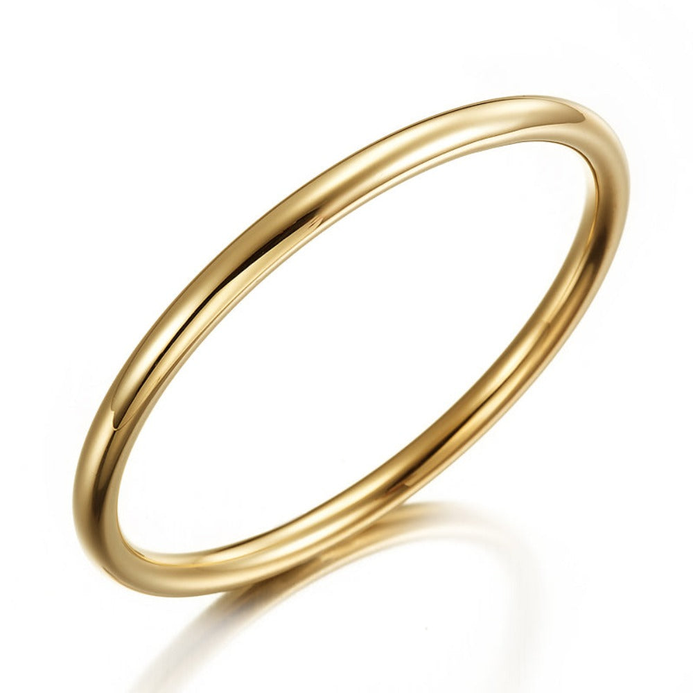 18ct Heavy Yellow Gold Plated Classic Solid Golf Bangle