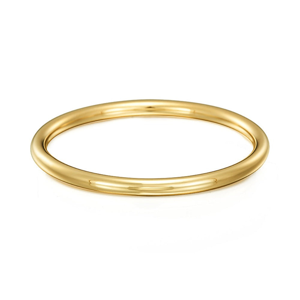 18ct Heavy Yellow Gold Plated Classic Solid Golf Bangle