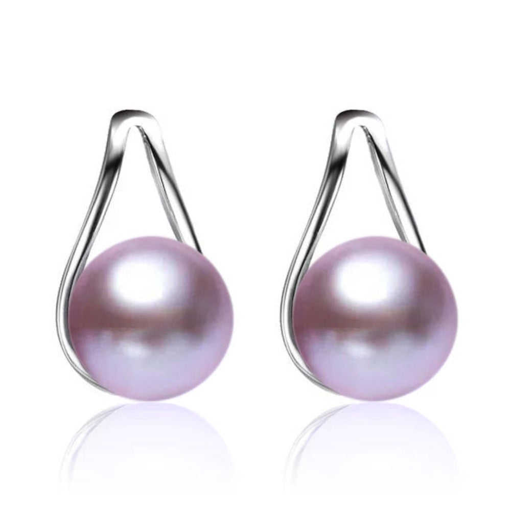 Stunning French Hook Drop Earrings made with Genuine Freshwater Pearls