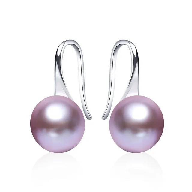 Designer French Hook Drop Earrings made with Genuine Freshwater Pearls