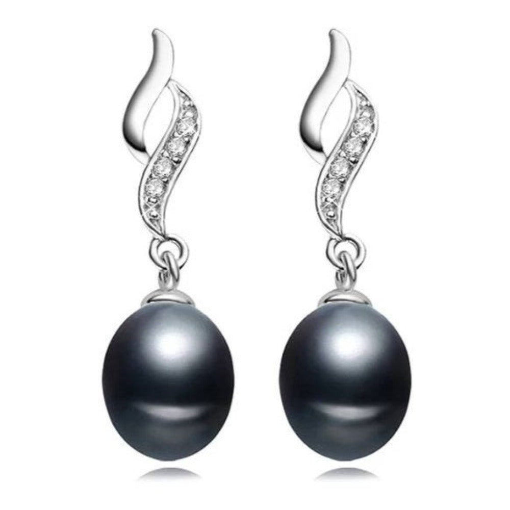 Eternal Drop Earrings Made With Genuine Freshwater Pearls