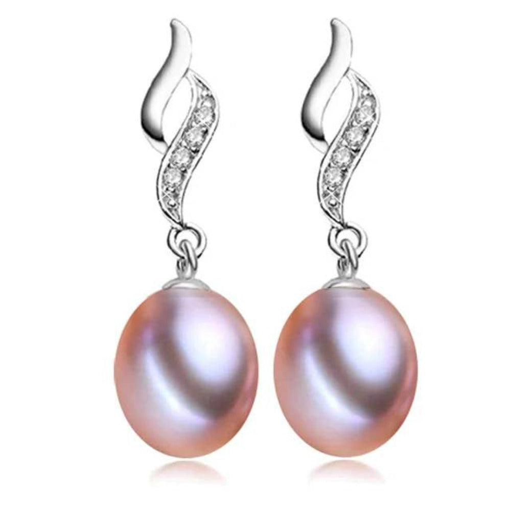 Eternal Drop Earrings Made With Genuine Freshwater Pearls