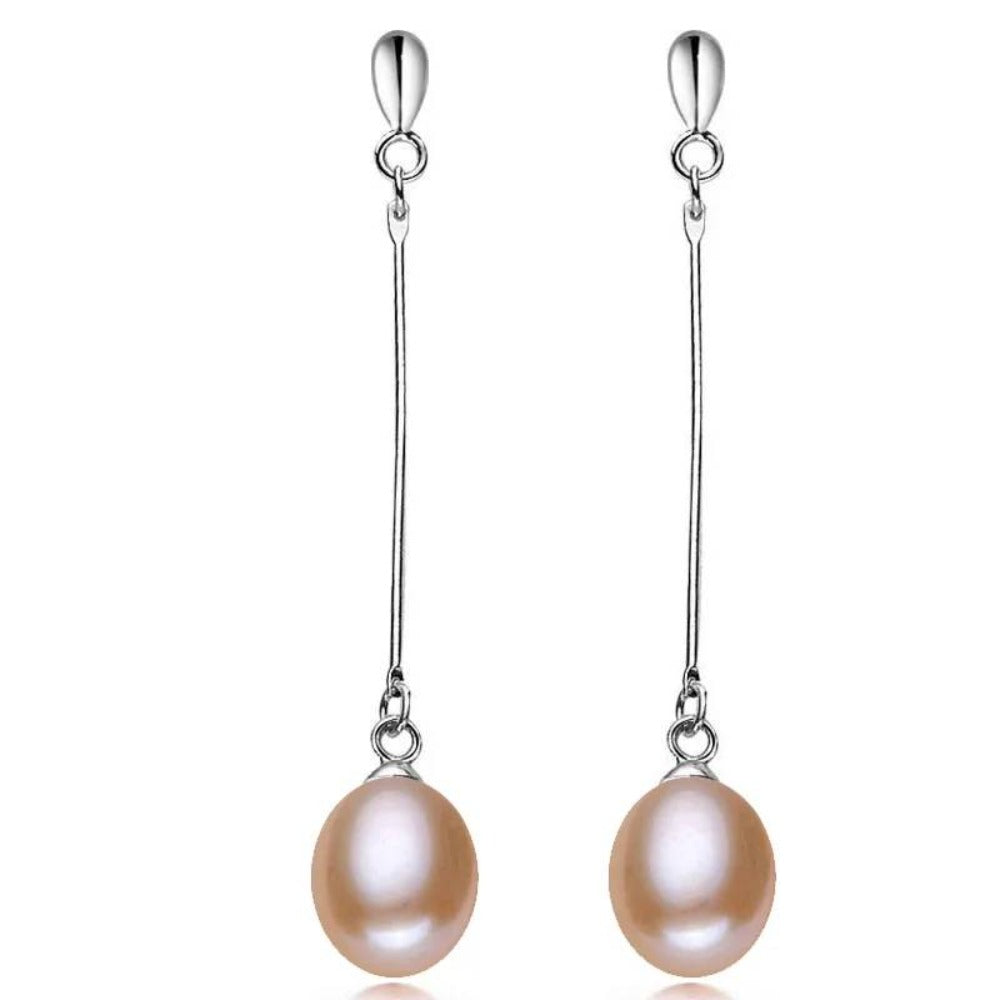 Stunning Genuine Freshwater Pearl Dangle Earrings