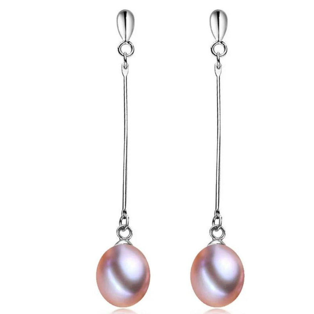 Stunning Genuine Freshwater Pearl Dangle Earrings