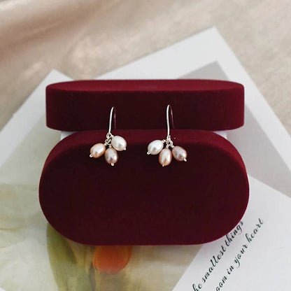 Designer Freshwater Pearl Triple Drop Earrings