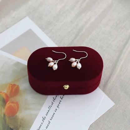 Designer Freshwater Pearl Triple Drop Earrings