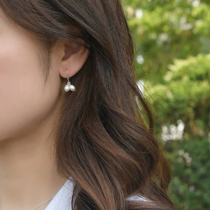 Designer Freshwater Pearl Triple Drop Earrings