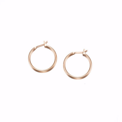 Creolen mit schwerer Rosévergoldung, 18 Karat, hergestellt in den USA