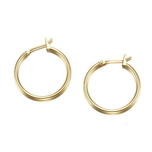 18ct Heavy Yellow Gold Plated 35mm Large Hoop Earring