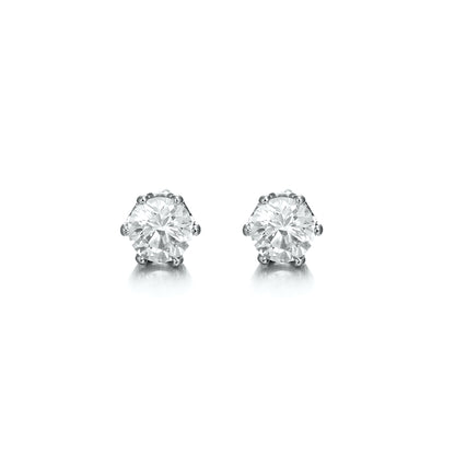 925 Sterling Silver Plated Simulated Diamond Stud Earring