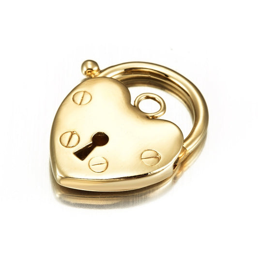 Classic 18ct Heavy Yellow Gold Plated Plain Heart Locket - USA Made