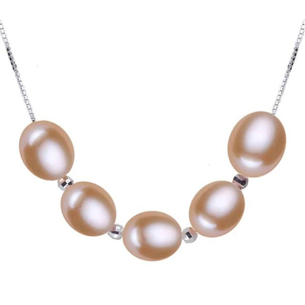 Stunning Genuine Freshwater Pearl Beaded Necklace