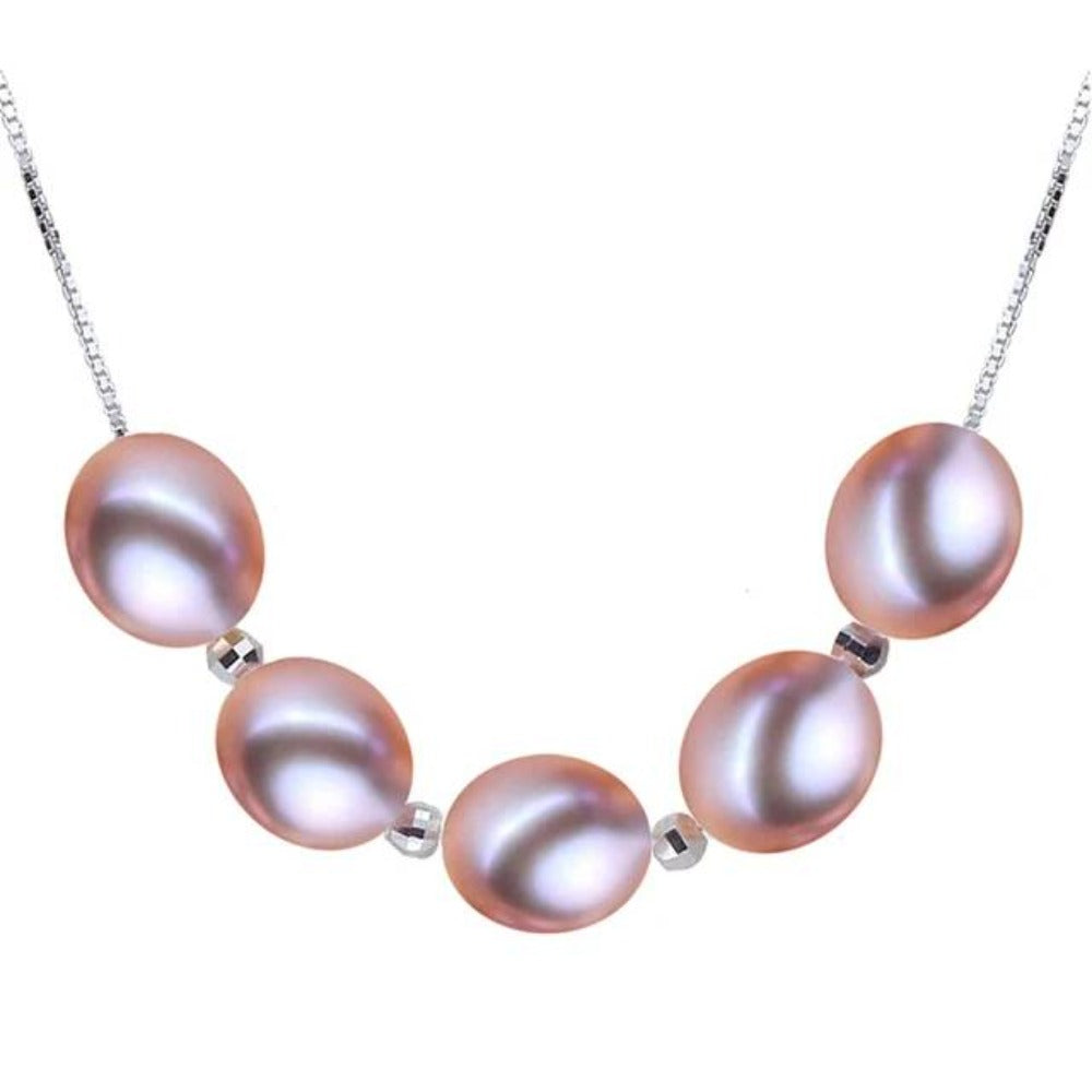 Stunning Genuine Freshwater Pearl Beaded Necklace