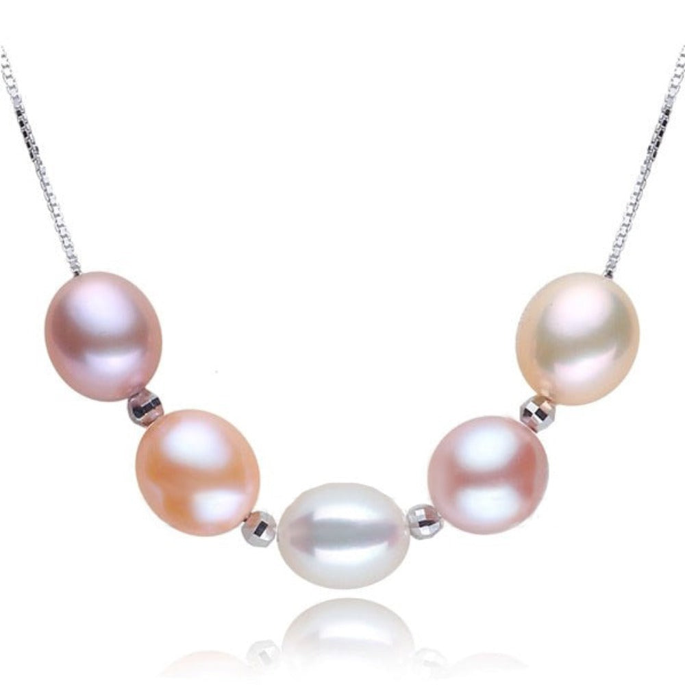 Stunning Genuine Freshwater Pearl Beaded Necklace