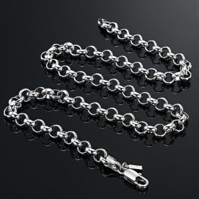 925 Sterling Silver Plated 6mm Belcher Chain Necklace with Lobster Clasp