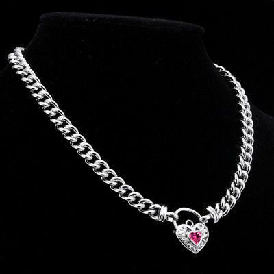 925 Sterling Silver Plated Euro Chain Necklace with a Pink Filigree Locket - USA Made