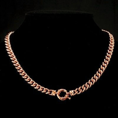 18ct Heavy Rose Gold Plated Euro Chain Necklace with Bolt Clasp - USA Made