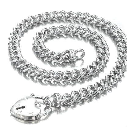 925 Sterling Silver Plated 8mm Euro Chain Necklace Featuring a Plain Locket - USA Made