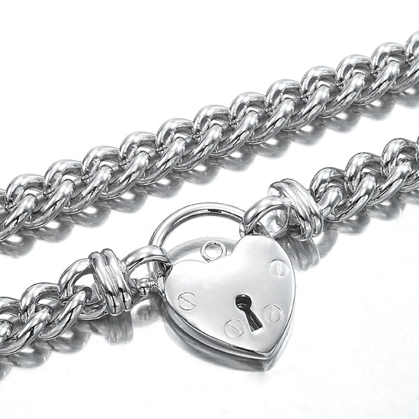 925 Sterling Silver Plated Euro Chain Necklace Featuring a Plain Locket - USA Made