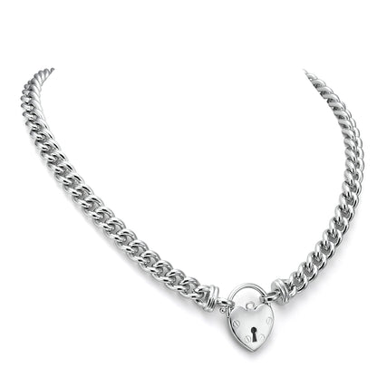 925 Sterling Silver Plated 8mm Euro Chain Necklace Featuring a Plain Locket - USA Made
