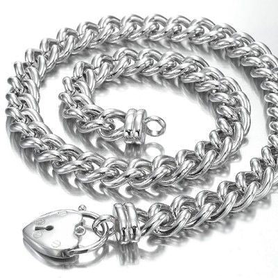 925 Sterling Silver Plated 12mm Euro Chain Necklace with a Small Plain Heart Locket - USA Made