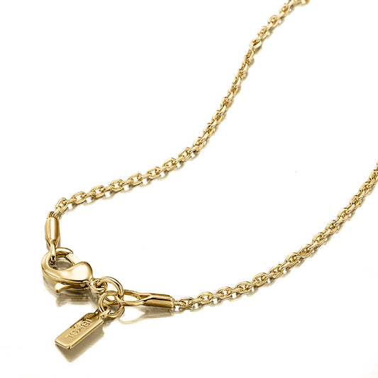 18ct Yellow Gold Plated Anchor Chain Necklace - USA Made