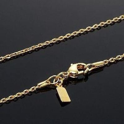 18ct Yellow Gold Plated Anchor Chain Necklace - USA Made