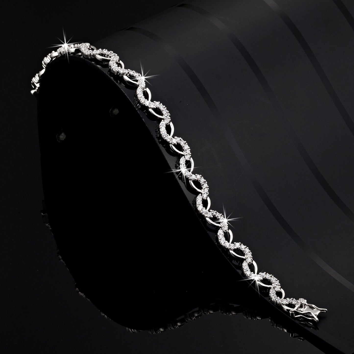 7.5 Inch Tennis Bracelet Featuring 63 Crystals by Swarovski®