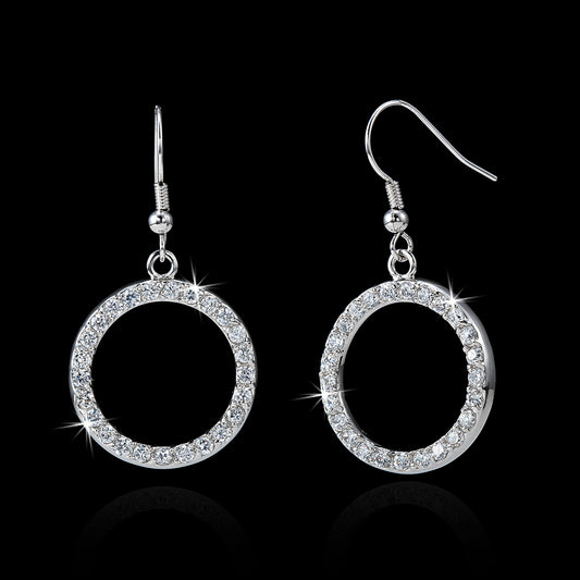 Stunning Eternity Earrings Featuring 50 Crystals by Swarovski®