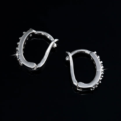 Huggie Earrings Featuring 14 Crystals by Swarovski®