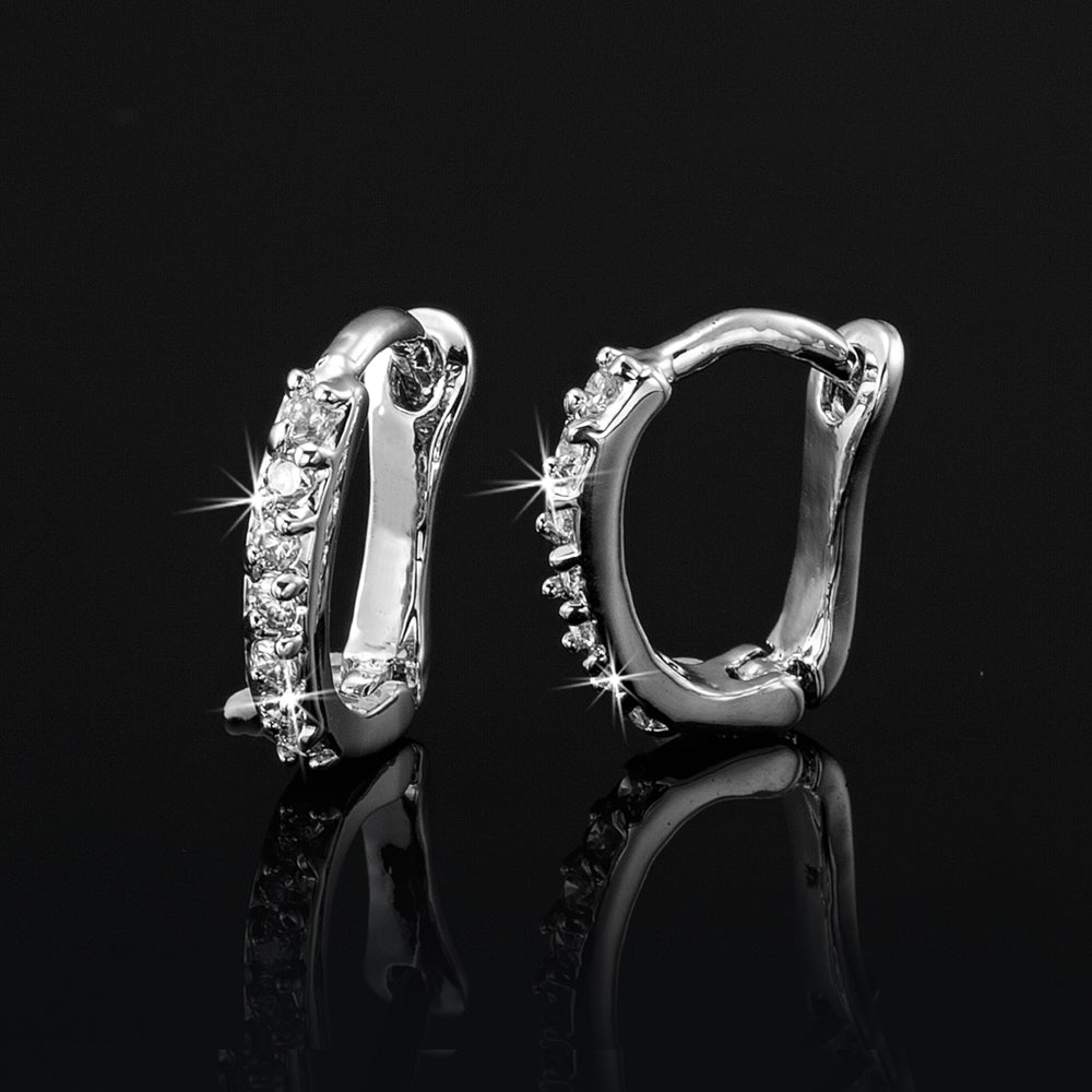 Huggie Earrings Featuring 14 Crystals by Swarovski®