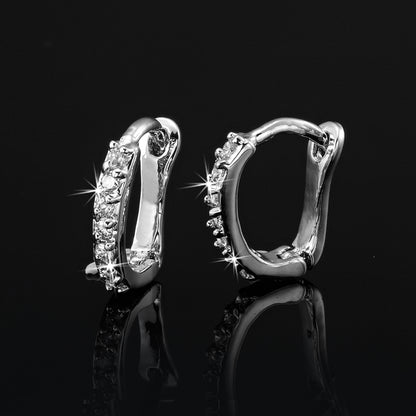Huggie Earrings Featuring 14 Crystals by Swarovski®
