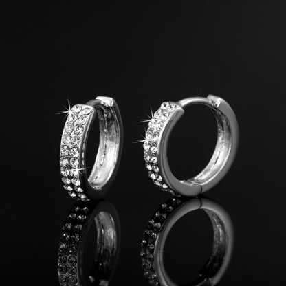 Hoop Earrings Featuring 44 Crystals by Swarovski®