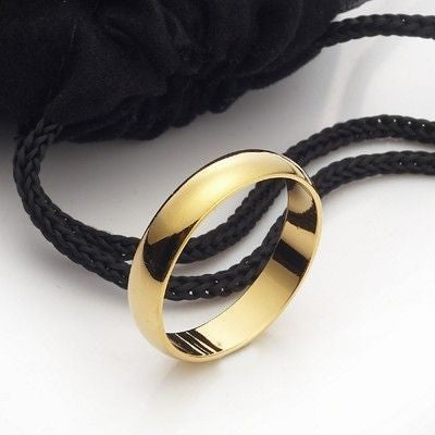 18 Karat schwerer, gelbvergoldeter 5-mm-Bandring für Herren – USA MADE