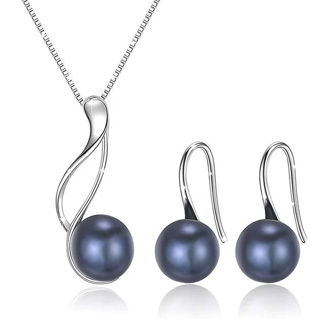 Genuine Freshwater Pearl Drop Earring & Necklace Set